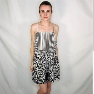 See By Chloe Animal Print Silk Mini Dress Sz 4